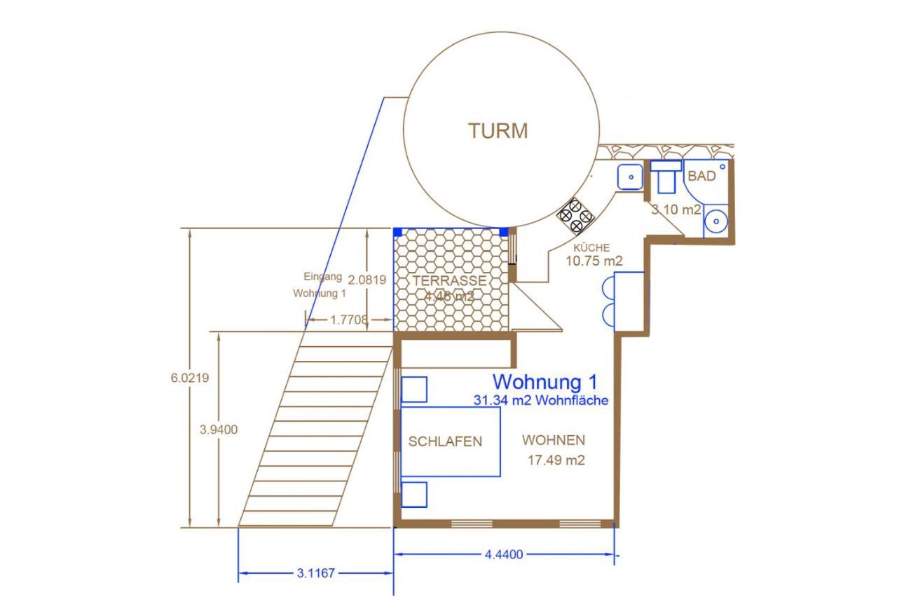 Blaue Wohnung- Ferienwohnung Sulzbach an der Murr Экстерьер фото